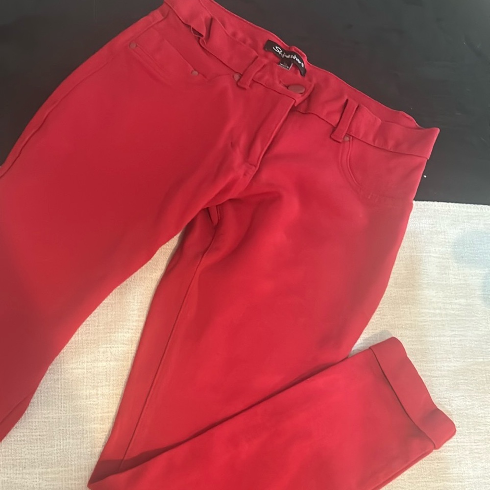 Vibrant Red Pants juniors size 3
